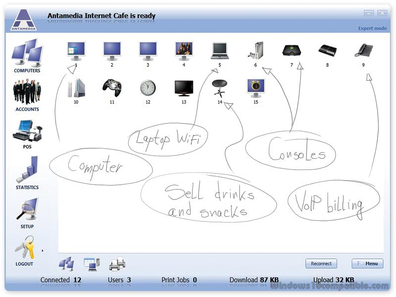 thin client cyber cafe software